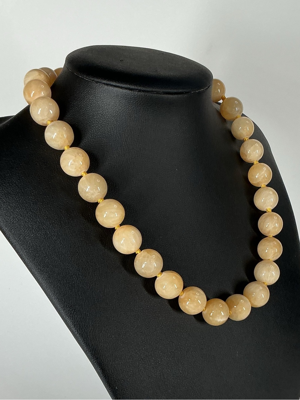 Cream Beaded Statement Necklace - Women's Jewelry - Picture 7 of 11